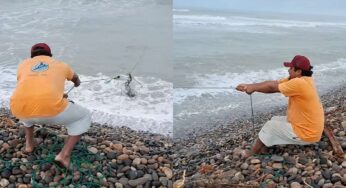 Non riusciva a tirarlo fuori dall’acqua per nessun motivo al mondo: cos’è