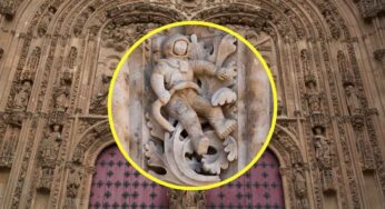 Perché c’è un austronauta in una cattedrale? Il motivo è inaspettato