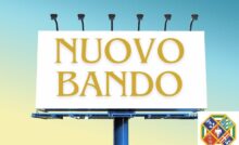 Cartellone pubblicitario e logo regione Lazio